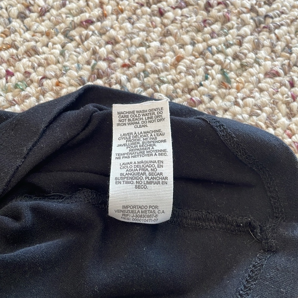 Garage Black Sleeveless Embroidered Top with Sheer Panel. XS - Picture 7 of 9
